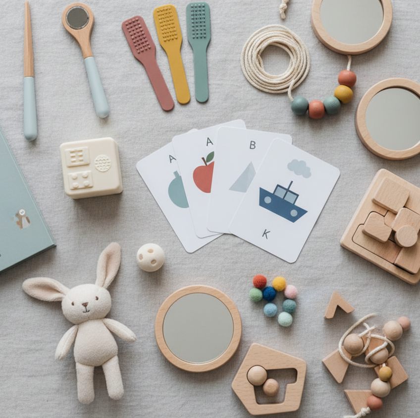 Montessori-style learning materials used in the Legendary Preschool classroom